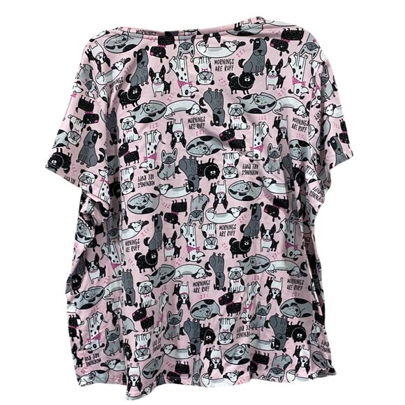 🐾 Secret Treasures “Mornings Are Ruff” Dog Print PJ Top XL (16–18) — So Soft! - Picture 4 of 5